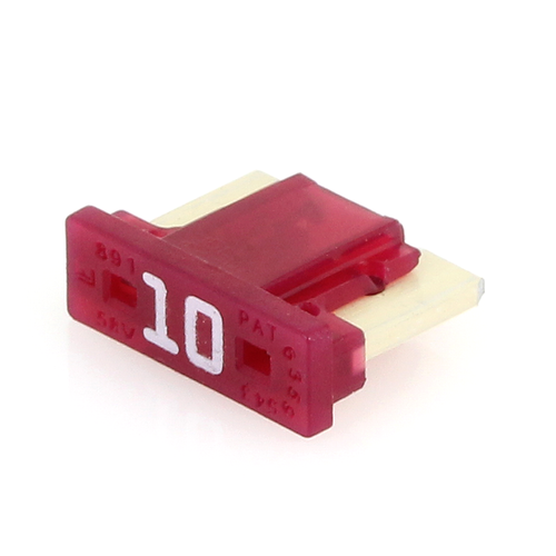 Low Profile Mini Fuse -10 AMP Min Quantity Purchase 5 pcs.