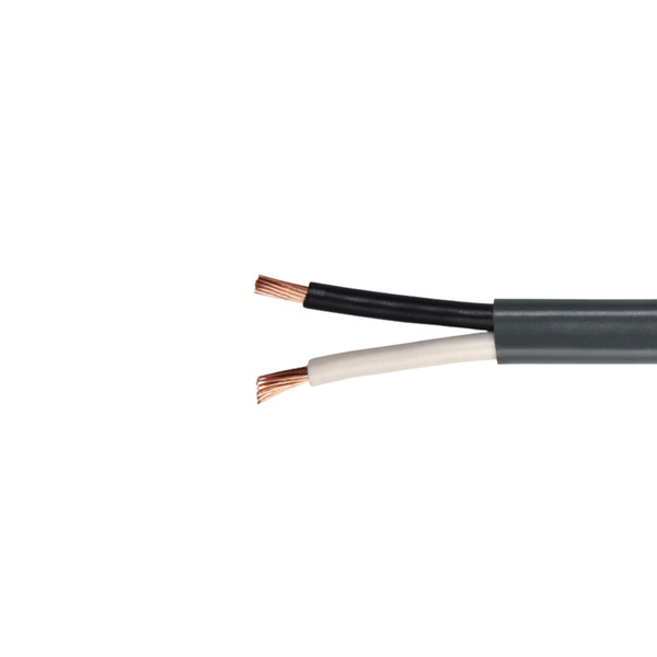 Jacketed Wire -Grey Jacket -2 Wires Of 8 AWG. -100 ft. Roll Min Quantity Purchase 1 pcs
