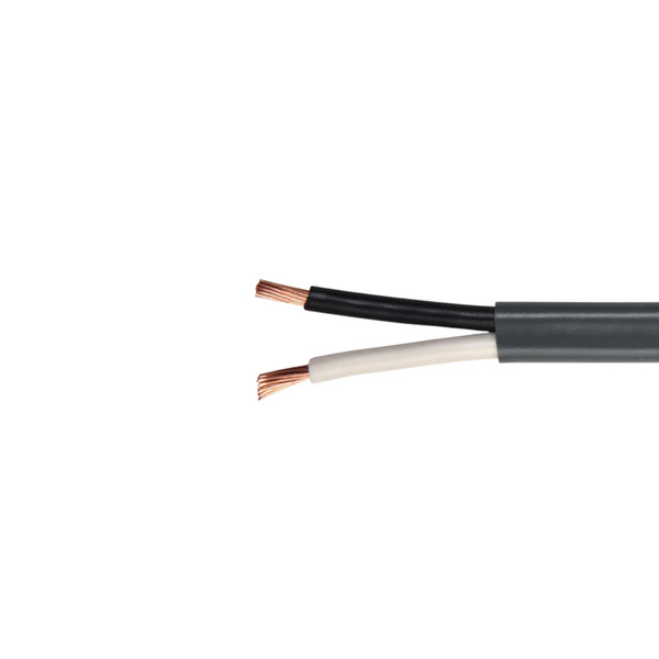 Jacketed Wire -Grey Jacket -2 Wires Of 10 AWG. -500 ft. Roll Min Quantity Purchase 1 pcs