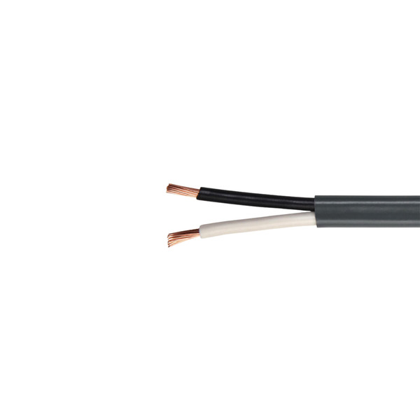 Jacketed Wire -Grey Jacket -2 Wires Of 12 AWG. -1000 ft. Roll Min Quantity Purchase 1 pcs