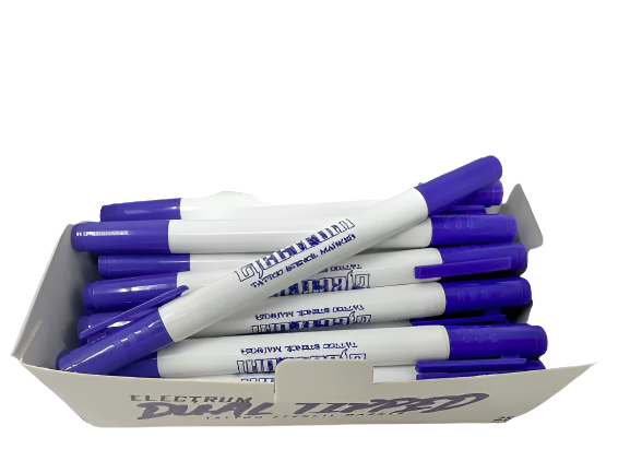 Electrum Dual Tipped Tattoo Stencil Marker - Box of 25