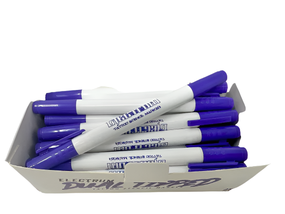 Electrum Dual Tipped Tattoo Stencil Marker - Box of 25