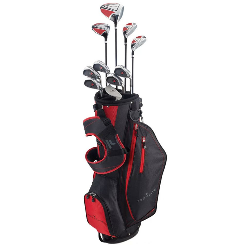 【レフティ】TOP FLITE トップフライト メンズゴルフクラブセット Top-Flite XL Mens Set - RH Black/Red (Graphite) - GolfWorks Canada