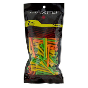 Maxfli 2.75'' Fluorescent Golf Tees 100-Pack-MX184 Maxfli 2.75'' Fluorescent Golf Tees 100-Pack-MX184