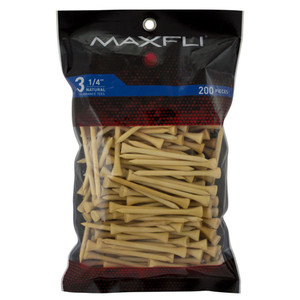 Maxfli 3.25'' Natural Golf Tees 200-Pack-MX314 Maxfli 3.25'' Natural Golf Tees 200-Pack-MX314