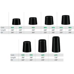 .355" Tapered Iron Ferrules - Black .355" Tapered Iron Ferrules - Black