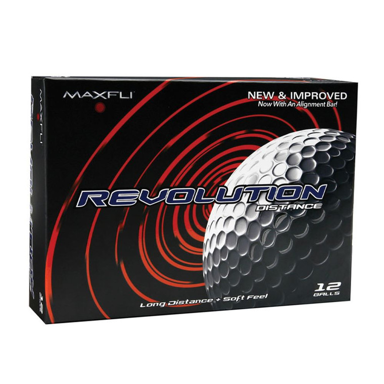 Maxfli Revolution Distance Golf Balls - 1 Dozen
