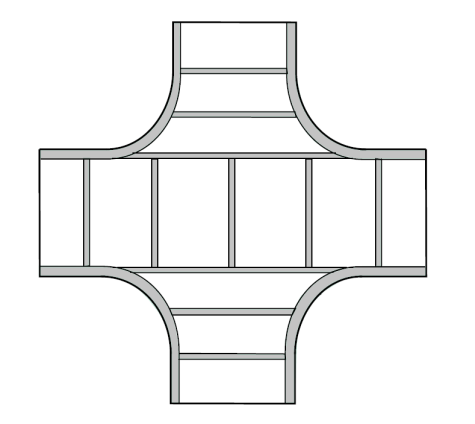 875A Series  Aluminum Cross Fitting
