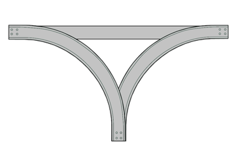 103A Series Aluminum Vertical Tee Down Fitting