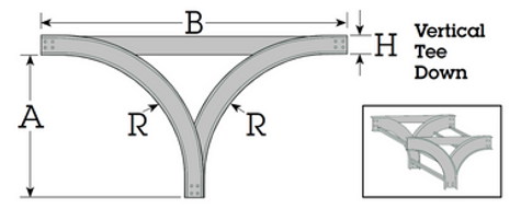 3A Series Aluminum Vertical Tee Down Fitting