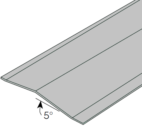 Steel Strip Galvanized Flat Cover: 5-Deg Rain Peaked