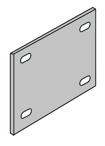 266 Series Steel Standard Splice Plate 4 Bolt