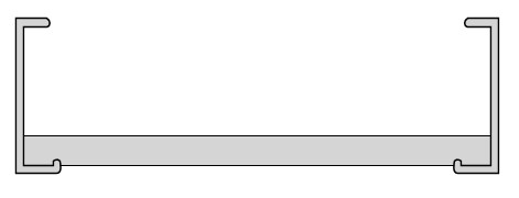 4" Rail Height 24A Series Marine Rung Aluminum Ladder Straight Section 