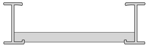 4" Rail Height 34A Series Marine Rung Aluminum Ladder Straight Section 