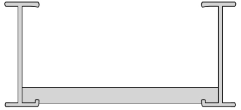 665A Series  Solid Bottom Aluminum Ladder Straight Section