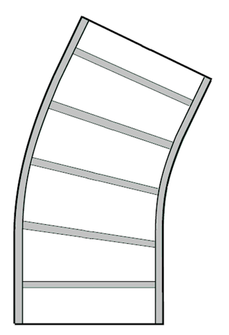 26A Series  Aluminum Horizontal Bend Fitting