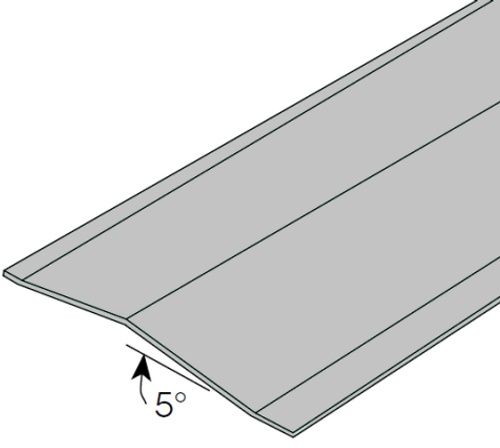 304 Stainless Flat Cover: 5-Deg Rain Peaked