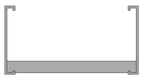 268 Series  Solid Bottom Stainless Steel Ladder Straight Section