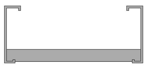 258 Series Trough Stainless Steel Ladder Straight Section