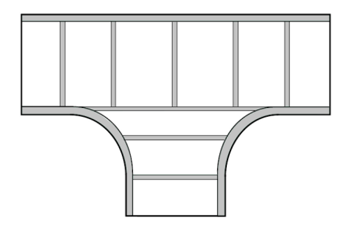 266 Series 24 x 12 x 24"  304 Ss Tee 12"R