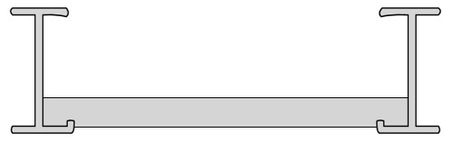 4" Rail Height 34A Series Marine Rung Aluminum Ladder Straight Section 