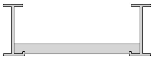 5" Rail Height 35A Series Marine Rung Aluminum Ladder Straight Section 