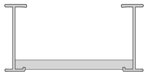 57A Series  Solid Bottom Aluminum Ladder Straight Section