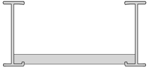 665A Series  Expanded Metal Aluminum Ladder Straight Section