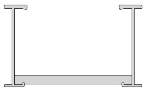 875A Series  Solid Bottom Aluminum Ladder Straight Section