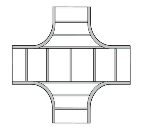 26A Series  Aluminum Cross Fitting