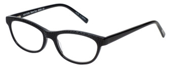 Profile View of Eyebobs Stew Zoo 2898-00 Designer Bi-Focal Prescription Rx Eyeglasses in Black Snake Skin Ladies Cateye Full Rim Acetate 52 mm
