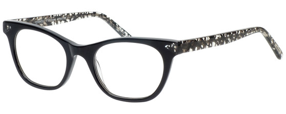 Profile View of Eyebobs Florence 2746-00 Ladies Cateye Designer Reading Glasses Black Crystal 47mm