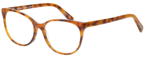 Profile View of Eyebobs Sweetie 3150-06 Designer Bi-Focal Prescription Rx Eyeglasses in Orange Tortoise Havana Unisex Cateye Full Rim Acetate 54 mm