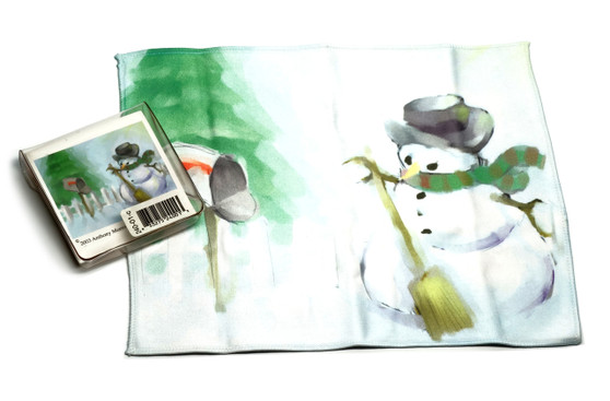 Holiday Christmas Theme Cleaning Cloth Snowman with Mailbox