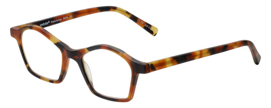 Profile View of Eyebobs Firecracker Designer Bi-Focal Prescription Rx Eyeglasses in Matte Tortoise Brown Gold Orange Black Ladies Square Full Rim Acetate 47 mm