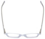 Top View of Eyebobs Firecracker Designer Reading Eye Glasses with Custom Left and Right Powered Lenses in Matte Crystal Ladies Square Full Rim Acetate 47 mm