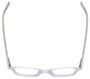 Top View of Eyebobs Firecracker Designer Reading Eye Glasses with Prescription Bi-Focal Rx Lenses in Matte Crystal Ladies Square Full Rim Acetate 47 mm