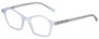 Profile View of Eyebobs Firecracker Designer Progressive Lens Prescription Rx Eyeglasses in Matte Crystal Ladies Square Full Rim Acetate 47 mm