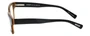 Side View of Eyebobs Fizz Ed Designer Reading Eye Glasses with Custom Left and Right Powered Lenses in Tortoise Brown Gold Layer Crystal Unisex Square Full Rim Acetate 50 mm