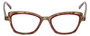 Front View of Eyebobs Flirt Ladies Cateye Designer Reading Glasses Red Brown Horn Marble 48 mm