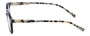 Side View of Eyebobs Frizz Bee Designer Reading Eye Glasses with Custom Left and Right Powered Lenses in Black Ivory White Tortoise Havana Ladies Round Full Rim Acetate 39 mm