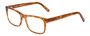 Profile View of Eyebobs Full Zip Designer Reading Glasses Light Brown Gold Tortoise Crystal 57mm