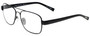 Profile View of Eyebobs Big Ball Designer Reading Eye Glasses in Gun Metal Black Unisex Aviator Full Rim Metal 56 mm