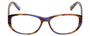 Front View of Eyebobs Hanky Panky Designer Reading Eye Glasses with Custom Left and Right Powered Lenses in Tortoise Purple Brown Gold Crystal Ladies Cateye Full Rim Acetate 52 mm