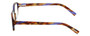 Side View of Eyebobs Hanky Panky Designer Reading Eye Glasses with Prescription Bi-Focal Rx Lenses in Tortoise Purple Brown Gold Crystal Ladies Cateye Full Rim Acetate 52 mm
