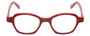 Front View of Eyebobs Haute Flash Ladies Designer Reading Glasses Red Glitter Black Dot 46 mm