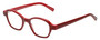 Profile View of Eyebobs Haute Flash Designer Progressive Lens Prescription Rx Eyeglasses in Red Glitter Black Polka Dot Ladies Square Full Rim Acetate 46 mm
