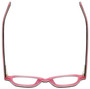 Top View of Eyebobs Haute Flash Designer Reading Eye Glasses with Custom Left and Right Powered Lenses in Tortoise Brown Gold White Crystal Pink Ladies Square Full Rim Acetate 46 mm