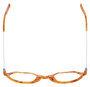 Top View of Eyebob Hexed Hex Designer Reading Glasses Orange Crystal Horn Marble Silver 48mm
