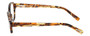 Side View of Eyebobs Haute Flash Designer Reading Eye Glasses with Prescription Progressive Rx Lenses in Tortoise Brown Gold Orange Crystal Ladies Square Full Rim Acetate 46 mm